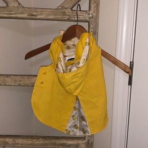 DOG RAINCOAT YELLOW DUCKS REMOVABLE HOOD